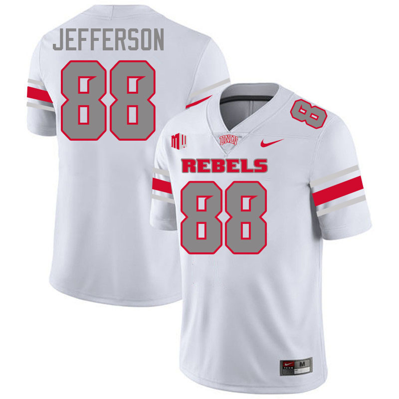 #88 Velltray Jefferson UNLV Rebels College Football Jersey Stitched-White